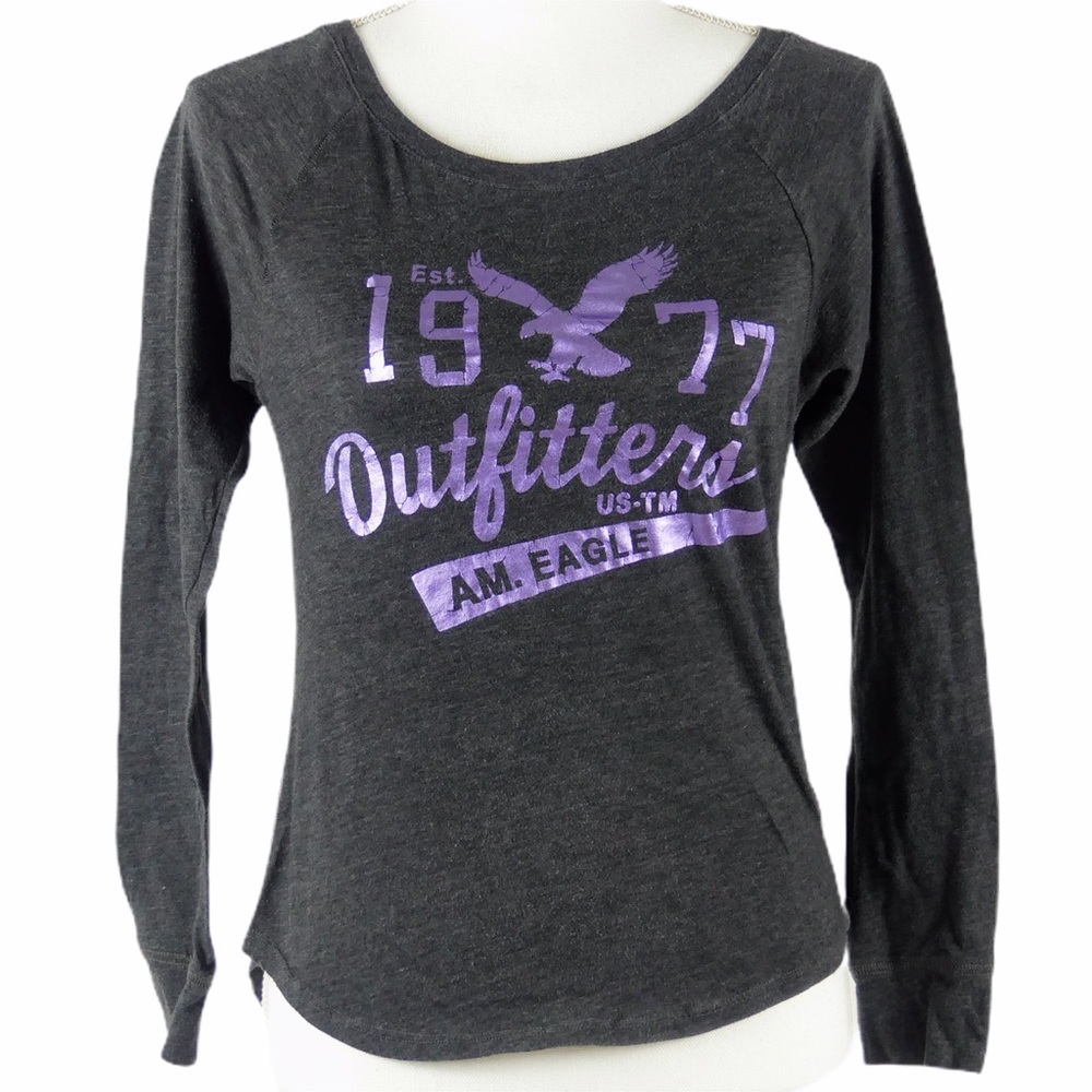 American Eagle Grey Long Sleeve Tee